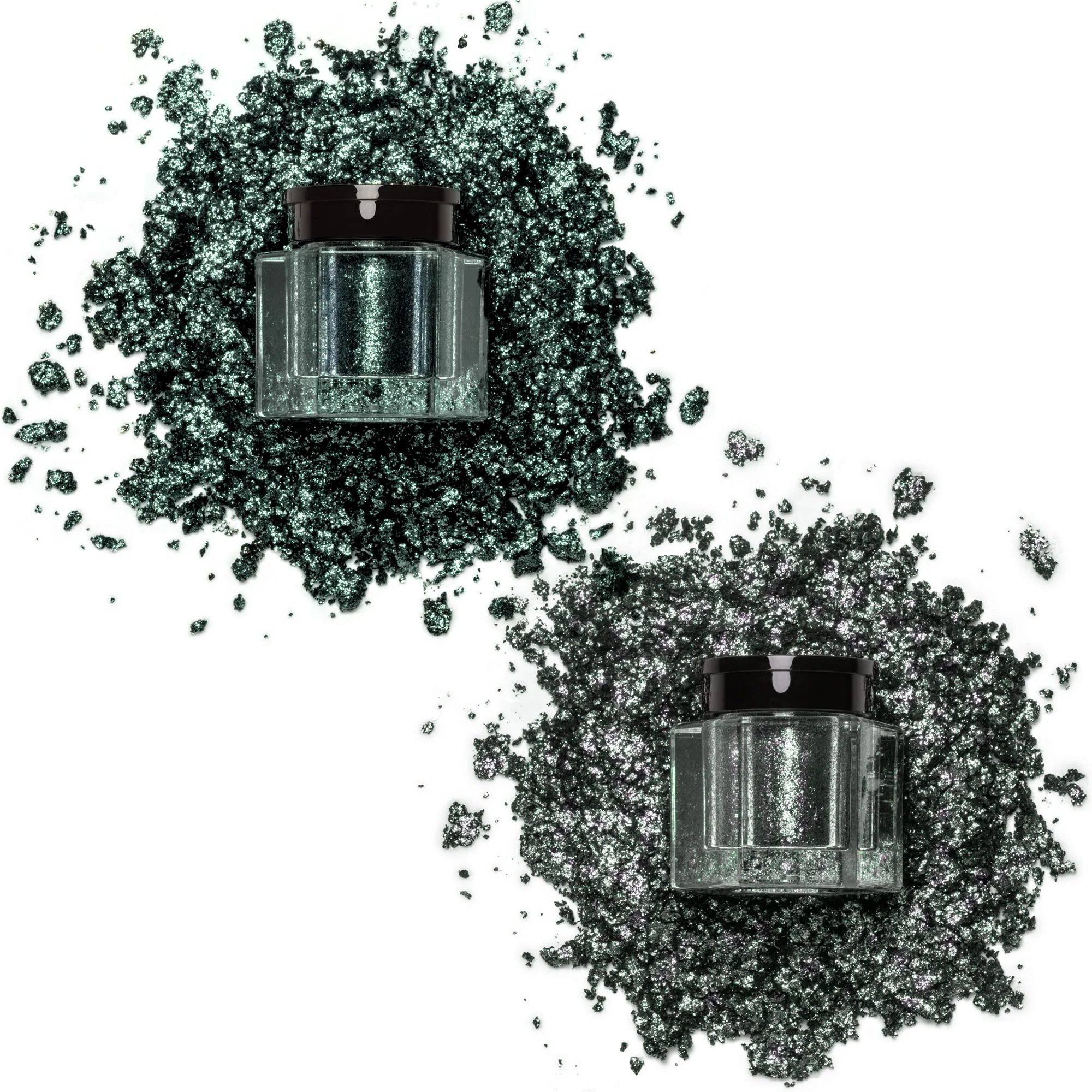 Crystalline Matter Eye Soot Duo: Serpentine + Alexandrite